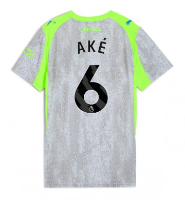 Lacne Ženy Futbalové dres Manchester City Nathan Ake #6 2025-26 Krátky Rukáv - Tretina